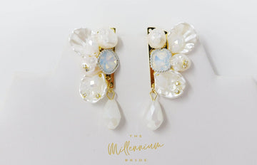 Swarovski Crystal Baroque Faux Mother Of Pearl Crystal Butterfly Drop Earrings, Drop Earrings, Crystal Bridal Earrings, Statement Earrings